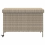 Baúl jardín con ruedas gris claro 110x55x73 cm ratán sintético de , Cajas de almacenaje para exteriores - Ref: Foro24-4103830...