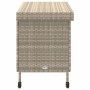Baúl jardín con ruedas gris claro 110x55x73 cm ratán sintético de , Cajas de almacenaje para exteriores - Ref: Foro24-4103830...