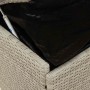 Baúl jardín con ruedas gris claro 110x55x73 cm ratán sintético de , Cajas de almacenaje para exteriores - Ref: Foro24-4103830...