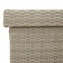 Baúl jardín con ruedas gris claro 110x55x73 cm ratán sintético de , Cajas de almacenaje para exteriores - Ref: Foro24-4103830...