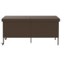 Caja de almacenaje jardín ruedas ratán PE marrón 160x55x75 cm de , Cajas de almacenaje para exteriores - Ref: Foro24-4103832,...