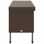 Caja de almacenaje jardín ruedas ratán PE marrón 160x55x75 cm de , Cajas de almacenaje para exteriores - Ref: Foro24-4103832,...