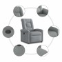Sillón reclinable de tela gris claro de , Sillones - Ref: Foro24-4015616, Precio: 190,70 €, Descuento: %