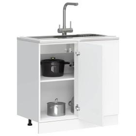Mueble bajo para fregadero de madera de ingeniería blanca de , Armarios de cocina - Ref: Foro24-854289, Precio: 74,58 €, Desc...
