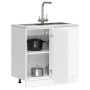 Mueble bajo para fregadero de madera de ingeniería blanca de , Armarios de cocina - Ref: Foro24-854289, Precio: 74,58 €, Desc...