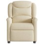 Sillón de masaje reclinable de tela crema de , Sillones - Ref: Foro24-4015614, Precio: 219,34 €, Descuento: %