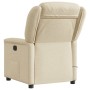 Sillón de masaje reclinable de tela crema de , Sillones - Ref: Foro24-4015614, Precio: 219,34 €, Descuento: %