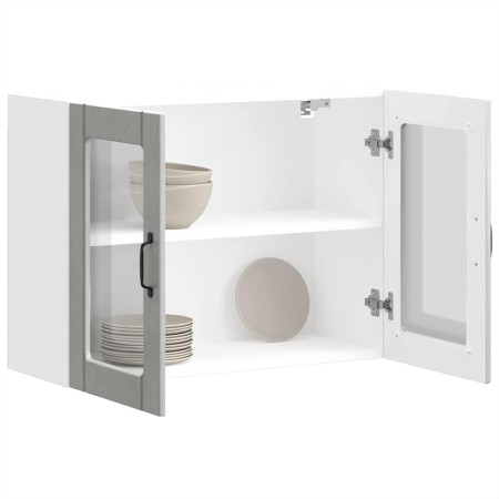Armario pared cocina puerta de cristal Lucca gris hormigón de , Armarios de cocina - Ref: Foro24-853851, Precio: 92,21 €, Des...