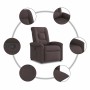Sillón reclinable de tela marrón oscuro de , Sillones - Ref: Foro24-4015621, Precio: 185,40 €, Descuento: %