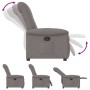 Sillón reclinable de tela gris taupe de , Sillones - Ref: Foro24-4015623, Precio: 201,66 €, Descuento: %