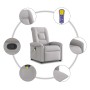 Sillón de masaje reclinable de tela gris nube de , Sillones - Ref: Foro24-4015635, Precio: 239,02 €, Descuento: %