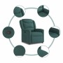 Sillón reclinable de tela verde oscuro de , Sillones - Ref: Foro24-4015602, Precio: 187,36 €, Descuento: %