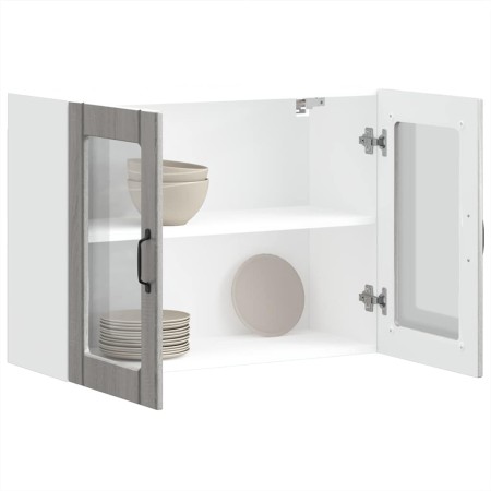 Armario pared cocina puerta de cristal Lucca sonoma gris de , Armarios de cocina - Ref: Foro24-853853, Precio: 84,55 €, Descu...
