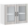 Armario pared cocina puerta de cristal Lucca sonoma gris de , Armarios de cocina - Ref: Foro24-853853, Precio: 84,55 €, Descu...