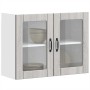 Armario pared cocina puerta de cristal Lucca sonoma gris de , Armarios de cocina - Ref: Foro24-853853, Precio: 84,55 €, Descu...