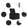 Sillón reclinable de masaje de tela negro de , Sillones - Ref: Foro24-4015628, Precio: 211,29 €, Descuento: %