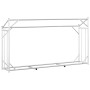 Leñero cubierta lluvia 200,5x41x110,5 cm acero galvanizado de , Bolsas y soportes de leña - Ref: Foro24-4104944, Precio: 77,7...