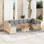 Set de muebles de jardín y cojines 7 pzas ratán sintético beige en Conjuntos de jardín | Comprar online en Foru.es