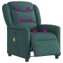 Sillón reclinable de masaje eléctrico tela verde oscuro de , Sillones - Ref: Foro24-3303190, Precio: 255,59 €, Descuento: %