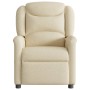 Sillón reclinable de masaje eléctrico tela color crema de , Sillones - Ref: Foro24-3303192, Precio: 269,06 €, Descuento: %