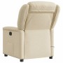 Sillón reclinable de masaje eléctrico tela color crema de , Sillones - Ref: Foro24-3303192, Precio: 269,06 €, Descuento: %