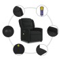 Sillón reclinable de masaje eléctrico tela negro de , Sillones - Ref: Foro24-3303186, Precio: 257,78 €, Descuento: %