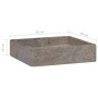 Lavabo gris mármol 40x40x10 cm de vidaXL, Lavabos - Ref: Foro24-149170, Precio: 113,91 €, Descuento: %