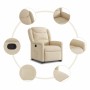 Sillón reclinable elevable de tela color crema de , Sillones - Ref: Foro24-3303202, Precio: 274,96 €, Descuento: %