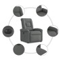 Sillón reclinable eléctrico de tela gris oscuro de , Sillones - Ref: Foro24-3303235, Precio: 237,24 €, Descuento: %