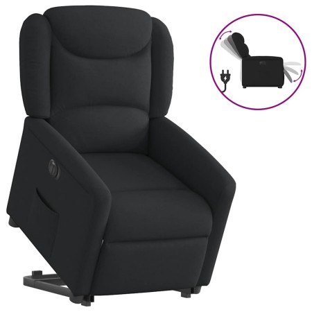 Sillón eléctrico reclinable elevable de tela negro de , Sillones - Ref: Foro24-3303216, Precio: 298,99 €, Descuento: %