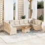 Set de muebles de jardín y cojines 7 pzas ratán sintético beige en Conjuntos de jardín | Comprar online en Foru.es