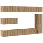 Mueble para TV de pared madera contrachapada artesanal 7 piezas de , Muebles TV - Ref: Foro24-3329214, Precio: 291,54 €, Desc...