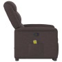 Silla de masaje reclinable de pie de tela marrón oscuro de , Sillones - Ref: Foro24-3303209, Precio: 272,38 €, Descuento: %