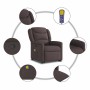 Silla de masaje reclinable de pie de tela marrón oscuro de , Sillones - Ref: Foro24-3303209, Precio: 272,38 €, Descuento: %