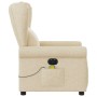 Sillón reclinable de masaje eléctrico tela color crema de , Sillones - Ref: Foro24-3303372, Precio: 272,19 €, Descuento: %
