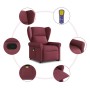 Sillón reclinable de masaje elevable tela rojo tinto de , Sillones - Ref: Foro24-3303387, Precio: 308,33 €, Descuento: %