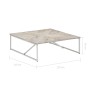 Mesa de centro de madera maciza de mango 110x110x36 cm en Mesas de centro | Comprar online en Foru.es