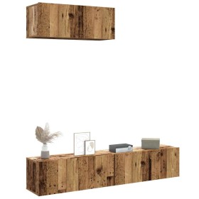 Conjunto de mueble de TV 3 piezas montado la pared madera vieja de , Muebles TV - Ref: Foro24-3329003, Precio: 131,88 €, Desc...