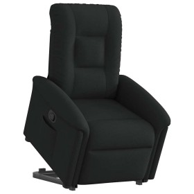 Sillón reclinable elevable tela negro de , Sillones - Ref: Foro24-3303256, Precio: 260,09 €, Descuento: %
