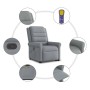 Sillón de masaje reclinable de pie de tela gris claro de , Sillones - Ref: Foro24-3303324, Precio: 283,91 €, Descuento: %