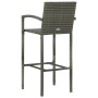 Mesa y taburetes altos jardín 5 piezas ratán sintético gris de vidaXL, Conjuntos de jardín - Ref: Foro24-3064841, Precio: 330...