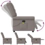 Sillón reclinable de masaje eléctrico tela gris taupe de , Sillones - Ref: Foro24-3303311, Precio: 256,08 €, Descuento: %
