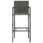 Muebles de bar de jardín 5 piezas ratán sintético gris de vidaXL, Conjuntos de jardín - Ref: Foro24-3064773, Precio: 325,88 €...