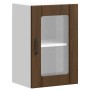 Armario de pared para cocina puerta cristal Lucca roble marrón de , Armarios de cocina - Ref: Foro24-853774, Precio: 58,96 €,...