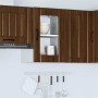 Armario de pared para cocina puerta cristal Lucca roble marrón de , Armarios de cocina - Ref: Foro24-853774, Precio: 58,96 €,...