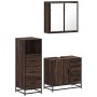 Set de muebles baño 3 pzas madera contrachapada roble marrón de , Muebles de baño - Ref: Foro24-3301019, Precio: 246,26 €, De...