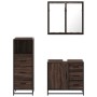 Set de muebles baño 3 pzas madera contrachapada roble marrón de , Muebles de baño - Ref: Foro24-3301019, Precio: 246,26 €, De...