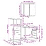 Set de muebles baño 3 pzas madera contrachapada roble marrón de , Muebles de baño - Ref: Foro24-3301019, Precio: 246,26 €, De...