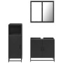 Juego de muebles de baño 3 pzas madera contrachapada negro de , Muebles de baño - Ref: Foro24-3300945, Precio: 221,08 €, Desc...