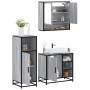 Set de muebles de baño 3 pzas madera contrachapada gris sonoma de , Muebles de baño - Ref: Foro24-3300998, Precio: 228,71 €, ...